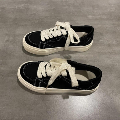 Damen Sneaker Bequem Dicke Sohle Robust