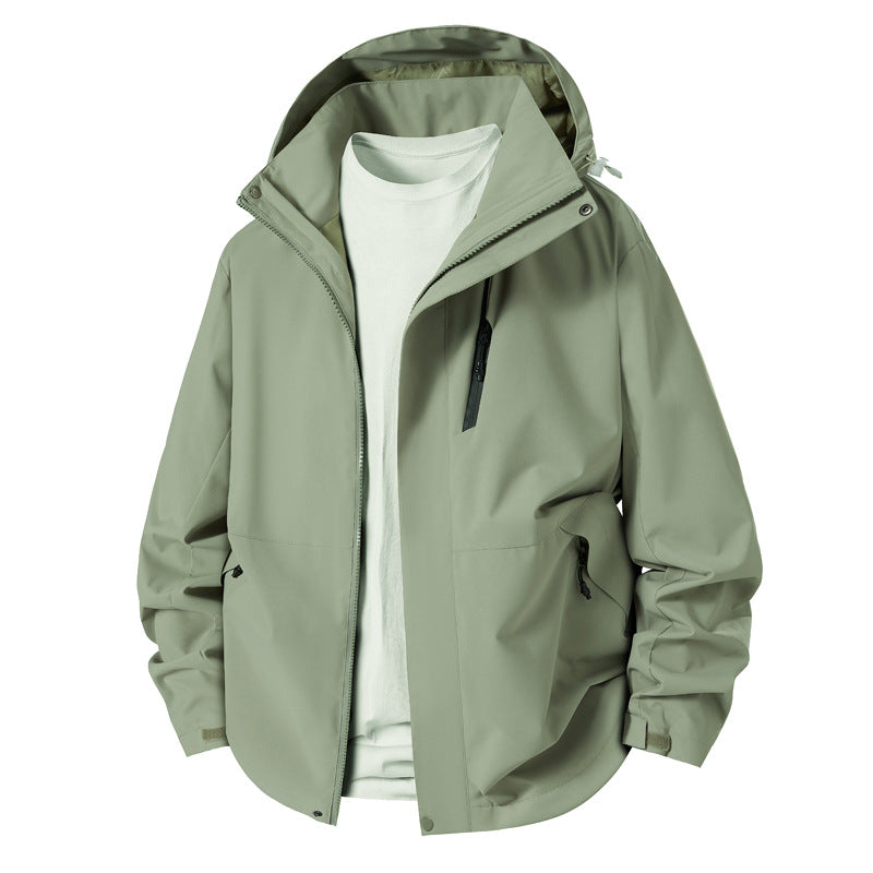 Herren Outdoorjacke Übergangsjacke Wasserdicht Mit Kapuze