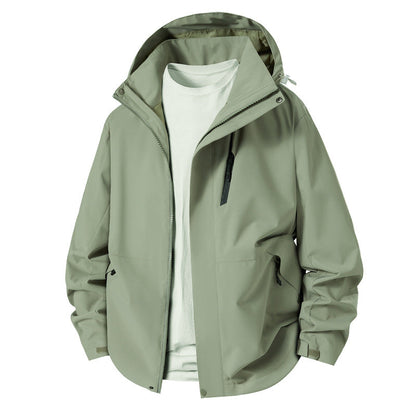 Herren Outdoorjacke Übergangsjacke Wasserdicht Mit Kapuze