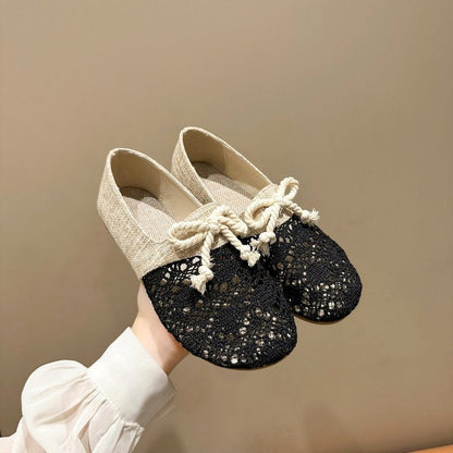 Damen Ballerinas Elegantes Design mit Häkelspitze