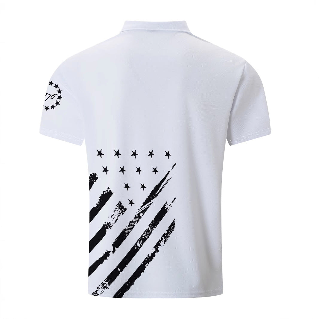 Herren Poloshirt Berlin Print Patriotisch