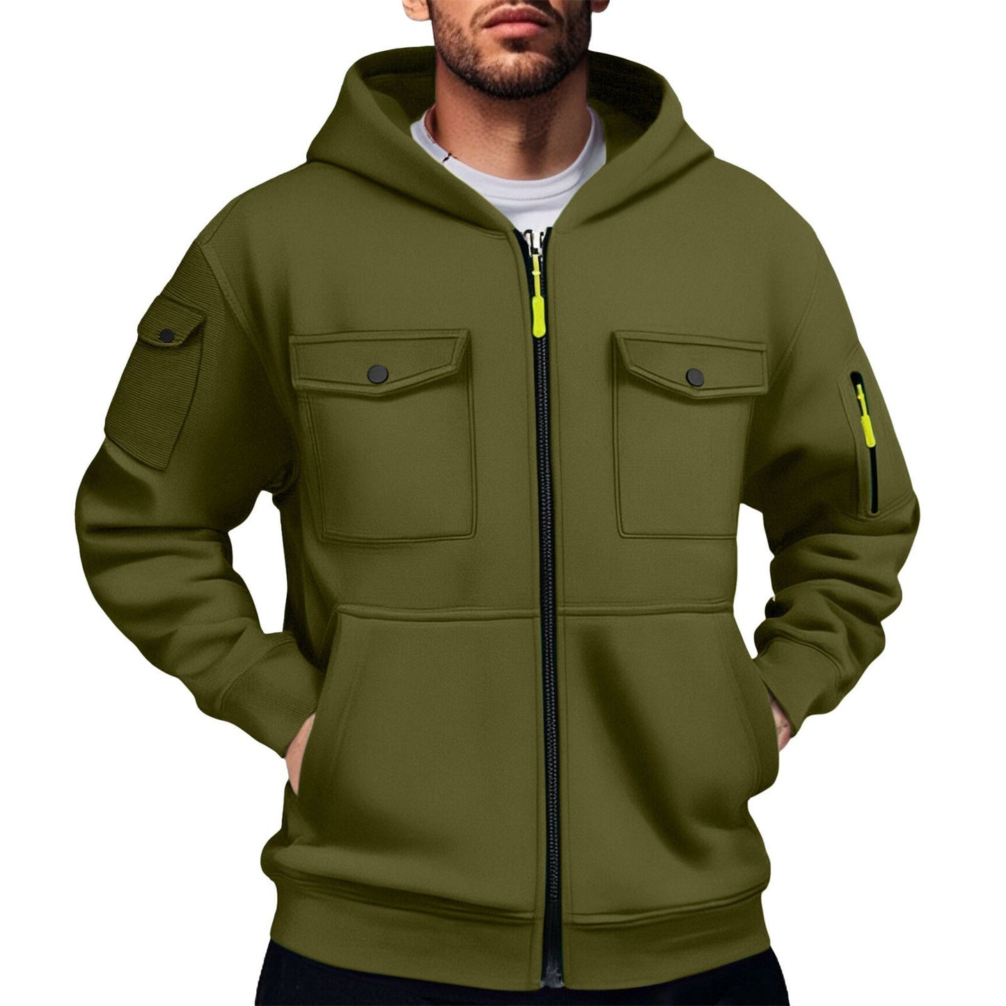 Herren Hoodie Praktisch mit Taschen Sportlich Comfort