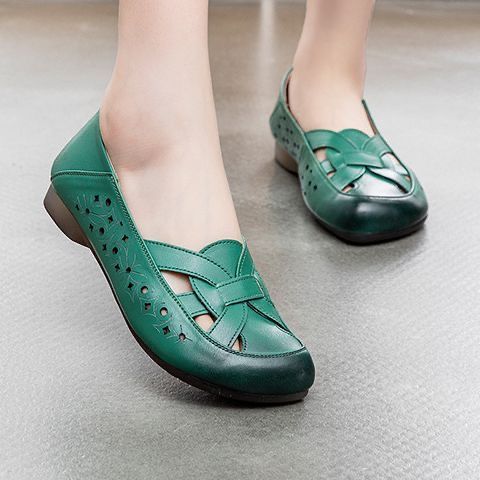Damen Ballerinas Bequem Cut-Outs Schuhe Modisch - BerlinGlamour