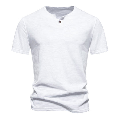 Herren Kurzarm-Shirt Elegantes Knopfdesign Modern