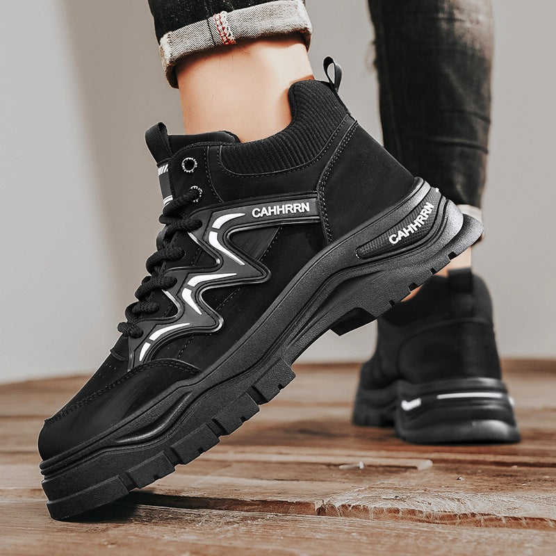 Damen Sport-Sneaker High-Top Schwarz Outdoor