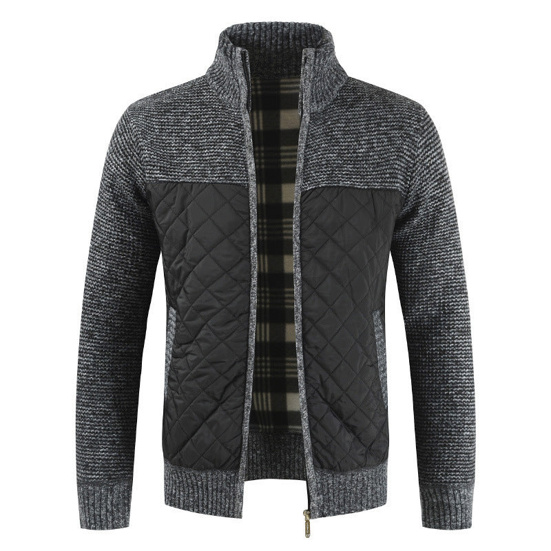 Herren Hybridjacke Modern Strukturiert Wasserdicht