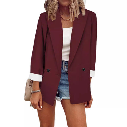 Damen Blazer Oversized Elegant Schlicht Modern
