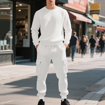 Herren Sweatshirt Set mit Cargo-Hose Jogging Style