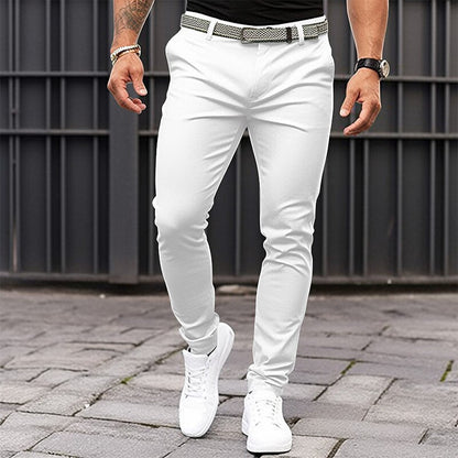 Herren Slim Fit Hose Elastisch Mit Taschen