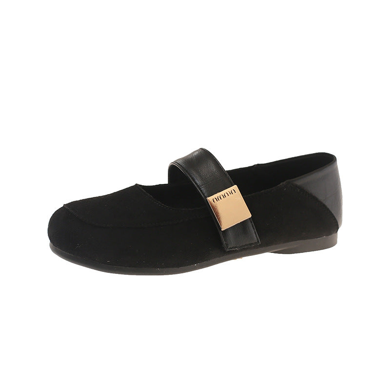 Damen Ballerinaschuhe Weiches Wildleder Modern