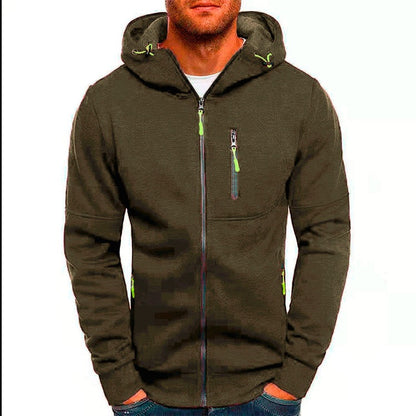 Herren Sportjacke Kapuzenjacke Atmungsaktiv Reißverschluss Taschen