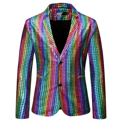 Herren Sakko Paillettenjacke Modern Glamour
