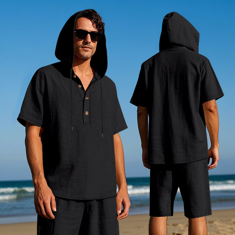 Herren Sportbekleidung Set Kapuze Bermuda Modern