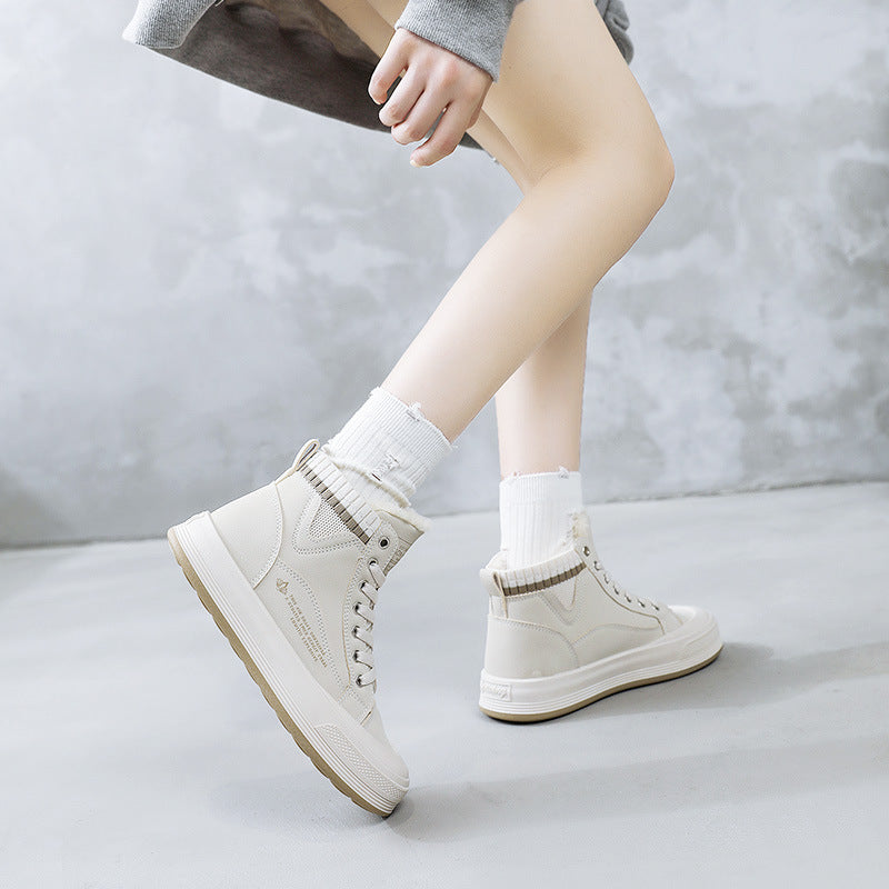 Damen High-Top Sneaker Warm Gefüttert Rutschfest