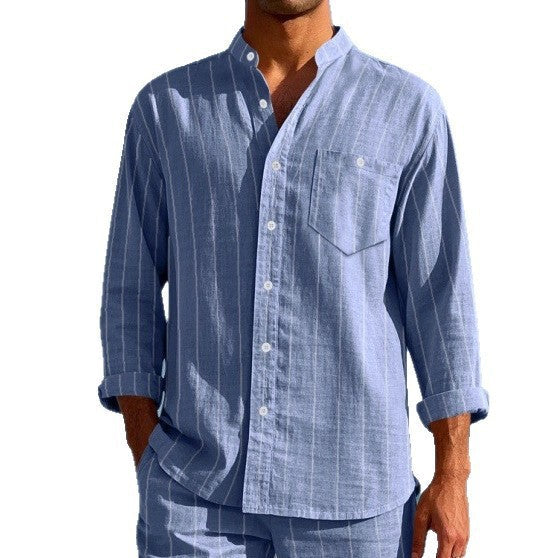 Herren Hemd Streifenmuster Modern Slim Fit