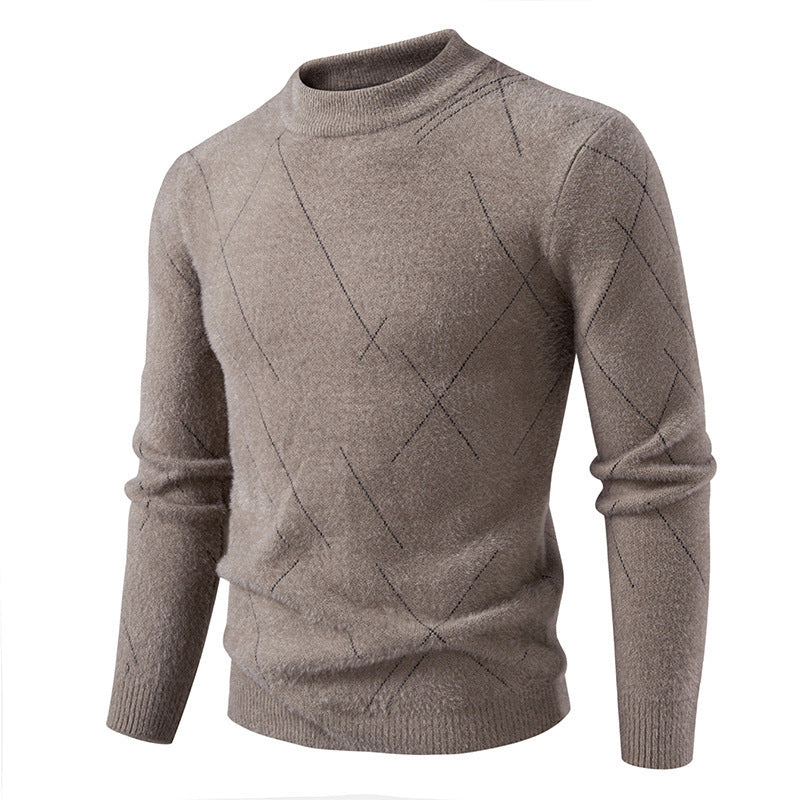 Herren Strickpullover Modern Zopfmuster Fein