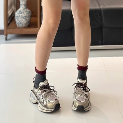 Damen Sneaker Chunky bequem atmungsaktiv Sportlich