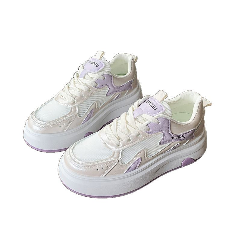 Damen Plateau Sneaker Bequem Mesh Design Elegant