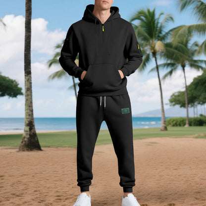 Herren Kapuzenpullover Set Elastisch Mit Taschen Modern