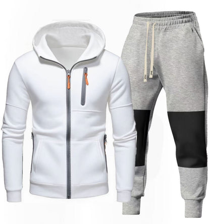 Herren Sportset Hoodie Jogginghose mit Reißverschlusstaschen