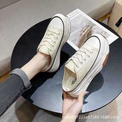Damen Sneaker Plateau Schuhe mit dicken Sohlen und Kontraststreifen - BerlinGlamour