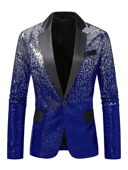 Herren Anzugblazer Elegant Pailletten Luxus Blazer Modern
