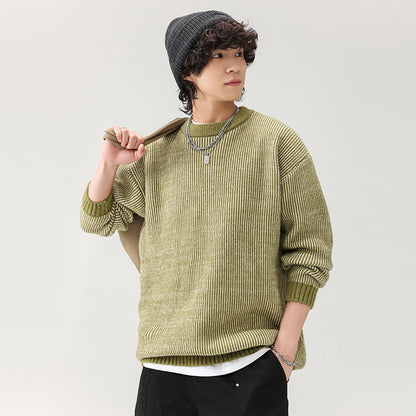 Grobstrickpullover Herren Großkaromodell Bequem