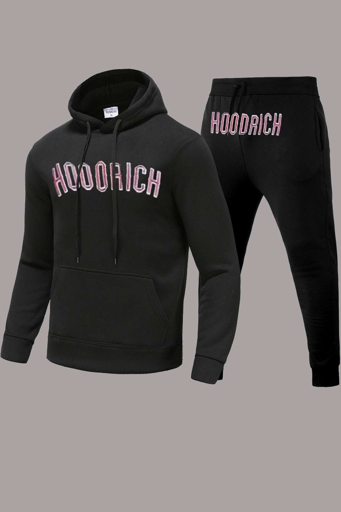 Herren Sport-Outfit Hoodie Jogginghose Set mit Schriftzug