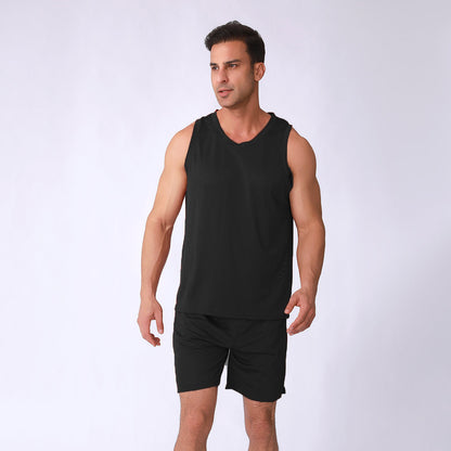 Herren Sport Tanktop Leicht Atmungsaktiv mit Shorts