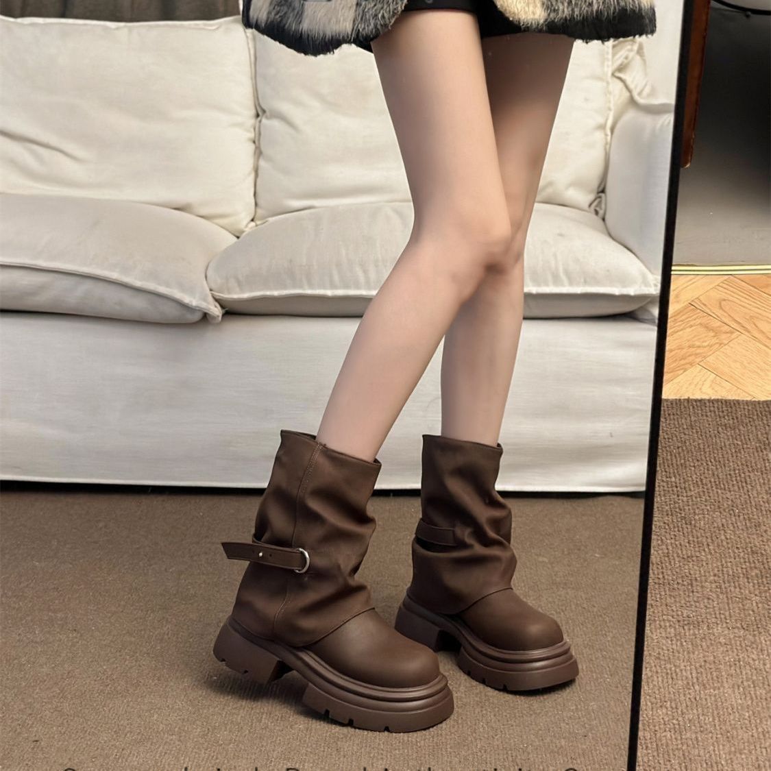 Damen Winterstiefel Warm Robust Schnee Stiefel Mode