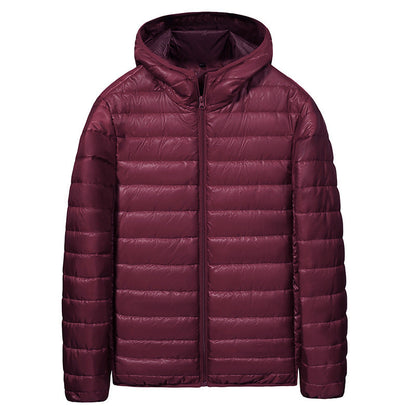 Herren Steppjacke Leicht Wasserabweisend Kapuze Outdoor