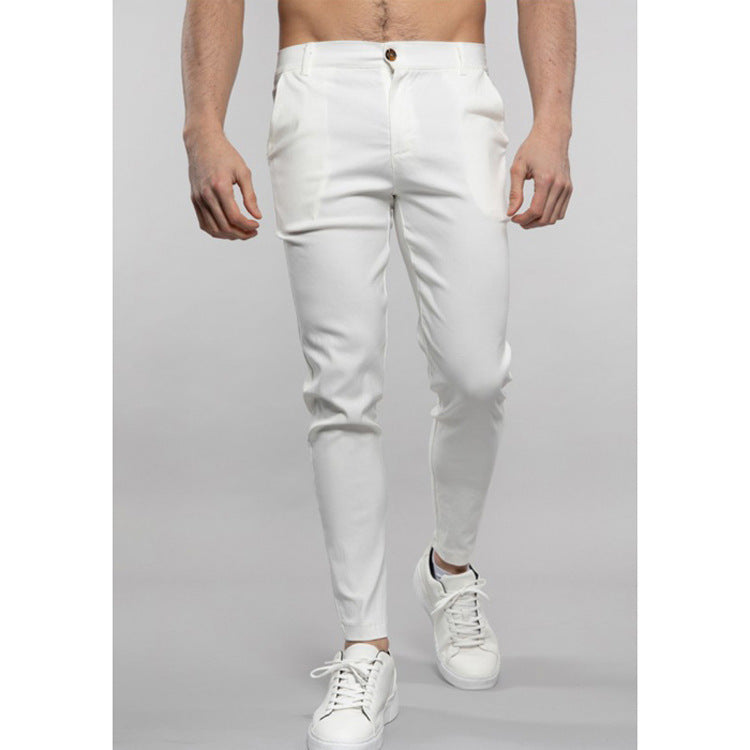 Herren Anzughose Schmal Slim Fit Hochwertig