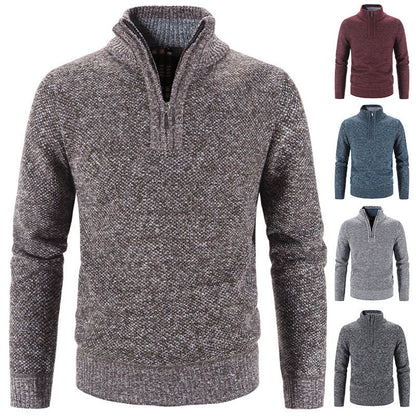 Herren Rollkragenpullover Elegante Reißverschluss Pullover Modern - BerlinGlamour
