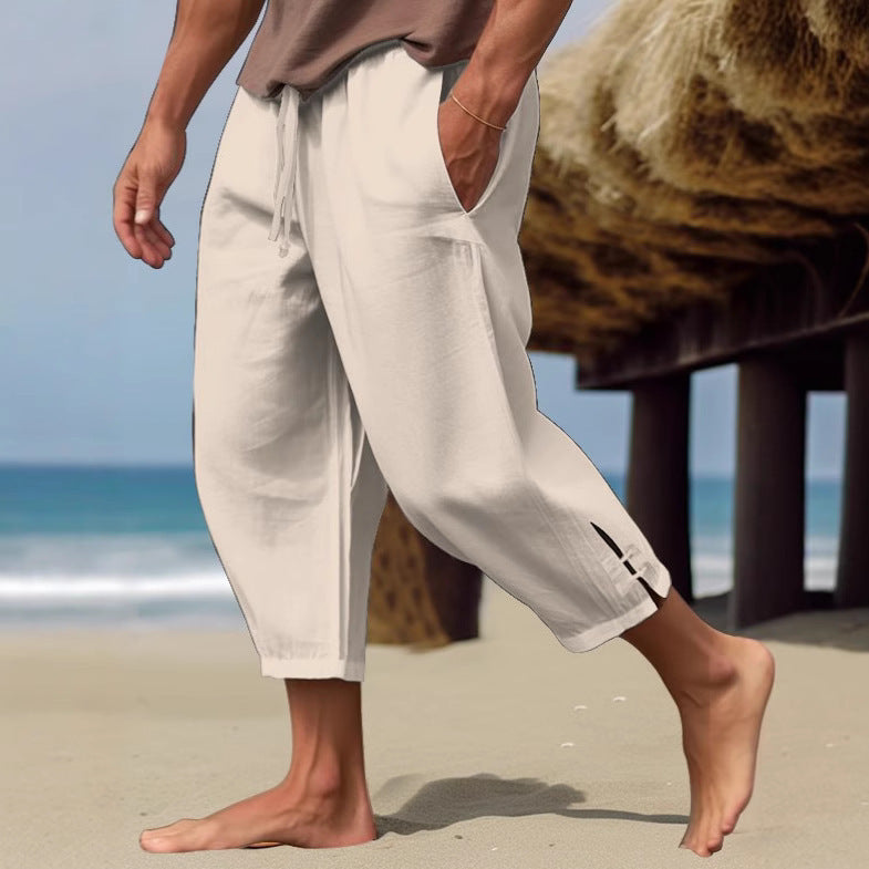 Herren Strandhose Bequem mit Verstellbund und Seitentaschen - BerlinGlamour