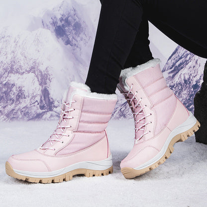 Damen Winterstiefel Gefüttert Rutschfest Hoch Schaft
