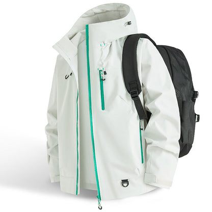 Herren Outdoor-Jacke Wasserdicht Funktionsjacke mit Kapuze
