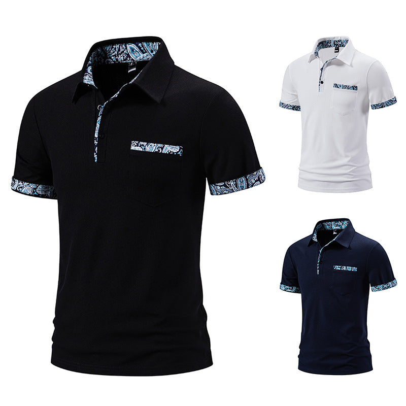 Herren Polohemd Modern mit Knopfkragen und Brusttasche - BerlinGlamour