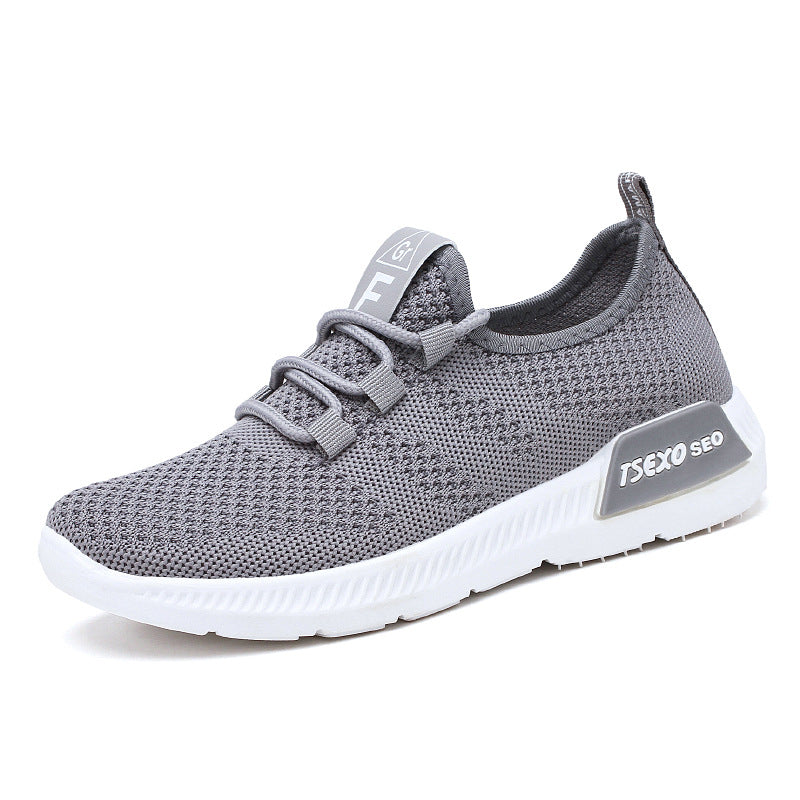 Damen Sneaker Leicht Atmungsaktiv Mesh Weiß