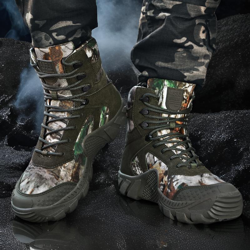 Herren Wanderschuhe Camouflage Rutschfest Wasserdicht