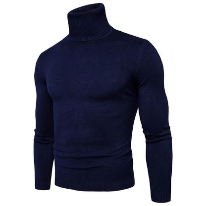 Herren Rollkragenpullover Merinowolle Weich Warm