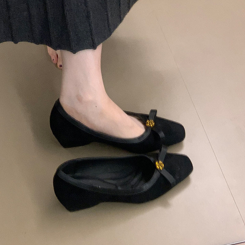 Damen Ballerinas Elegant Schleife Damenschuhe