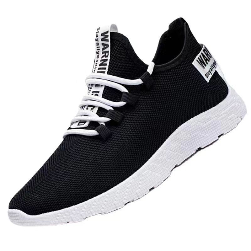 Damen Sneaker Flexibel Rutschfest Mesh Schwarzweiß
