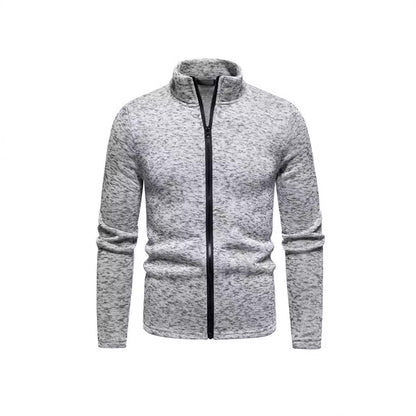 Herren Fleecejacke Warm mit Reißverschluss und Kragen