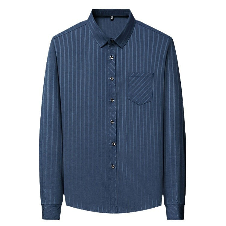 Herren Hemd Langarm Elegant Streifen Design