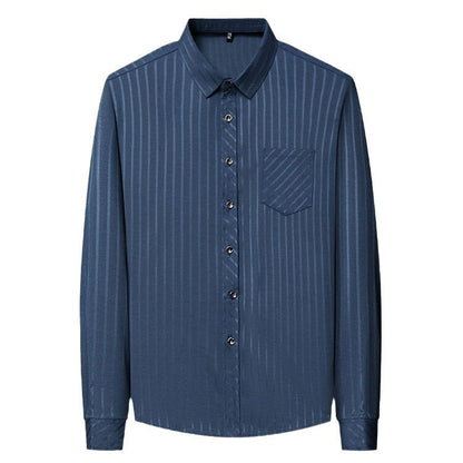 Herren Hemd Langarm Elegant Streifen Design