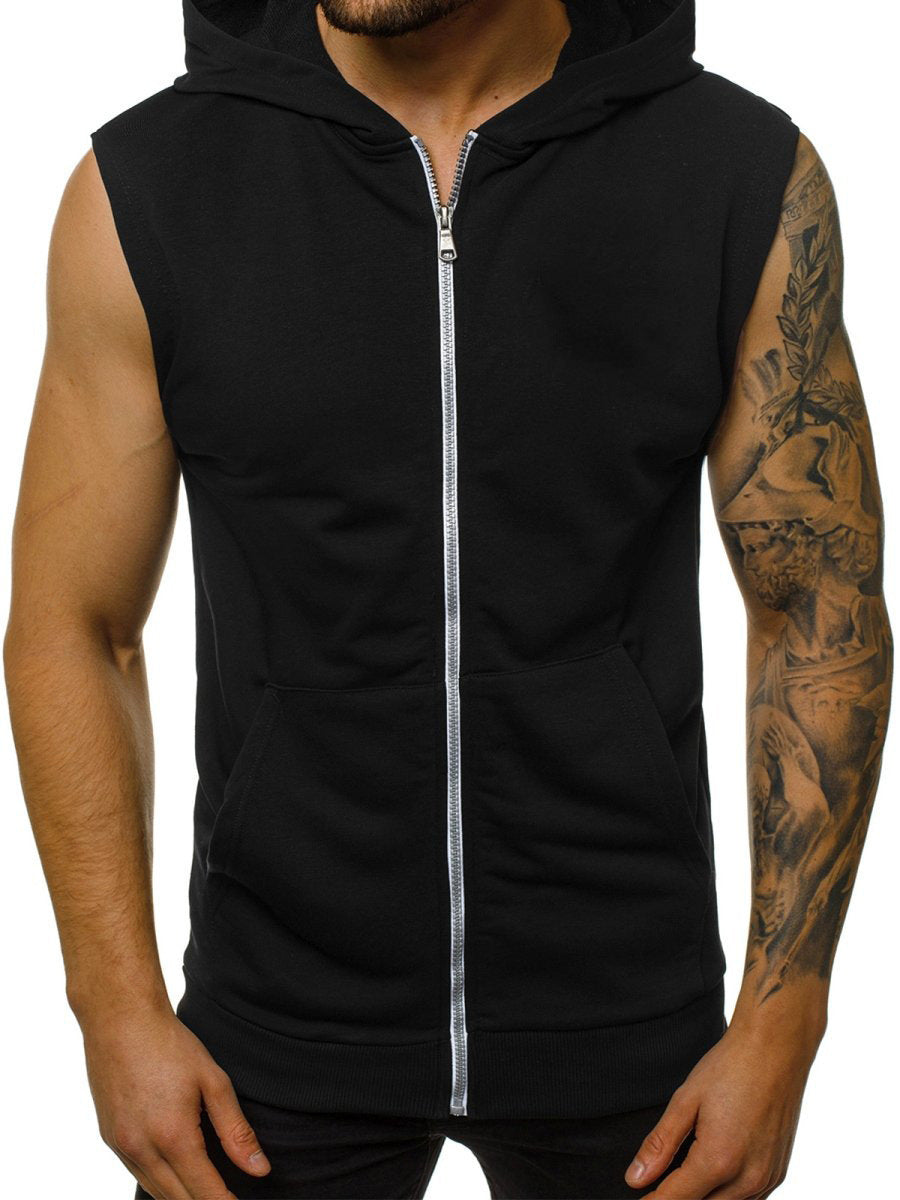Herren Kapuzenpullover Ärmelloser Sportstyle
