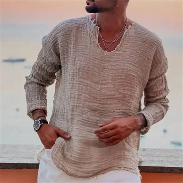 Leinenpullover Herren Leicht Sommer