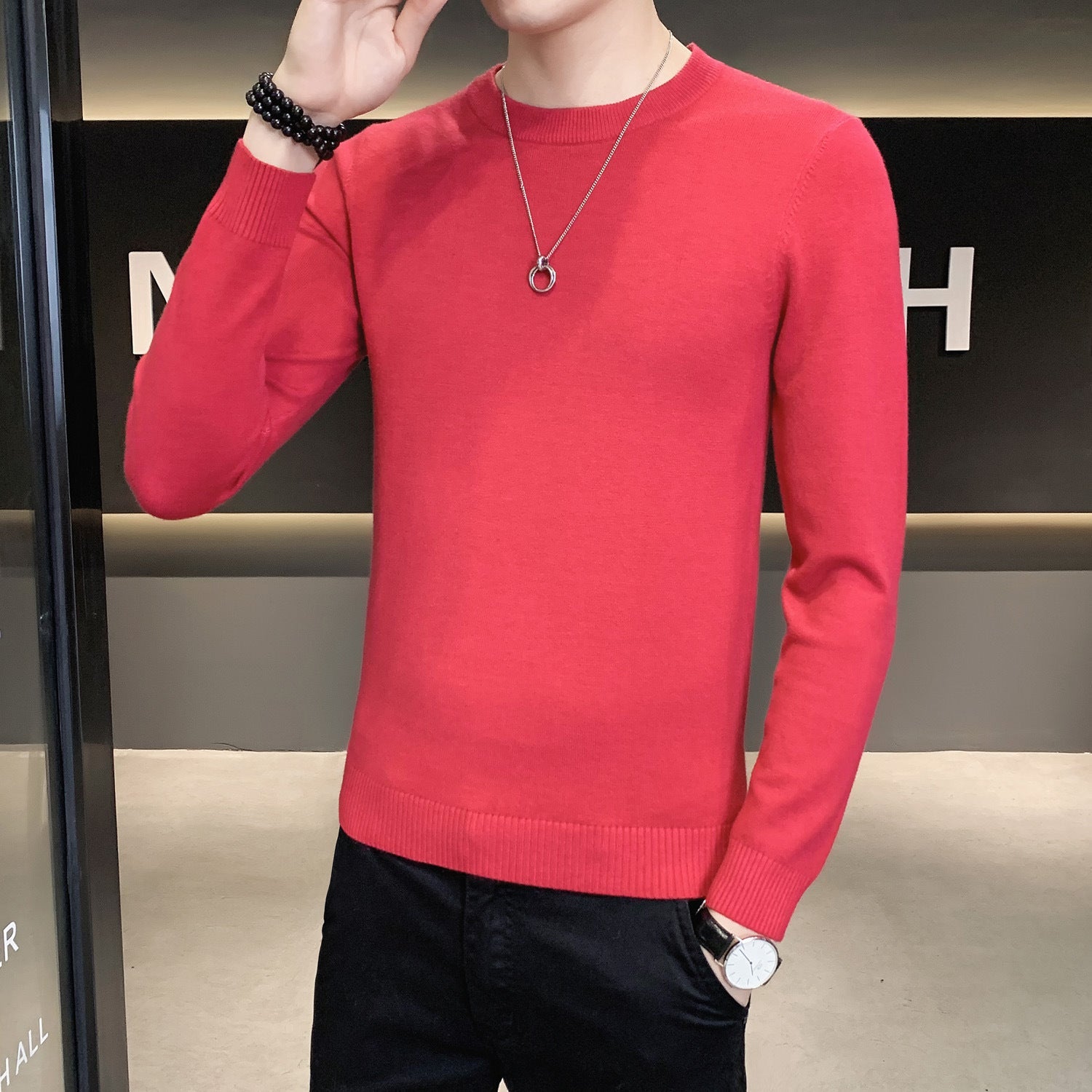 Herren Strickpullover Hochwertig Modern Schwarz - BerlinGlamour