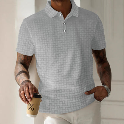 Herren Poloshirt Modern Textur Design Komfort Schnitt - BerlinGlamour