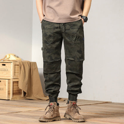 Herren Cargohose Camouflage Elastisch Mit Vielen Taschen